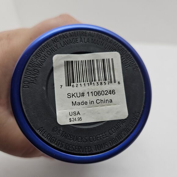 Starbucks Blue Hawaii Vacuum Stainless Steel Tumbler Clip Sip Handle 16OZ - Picture 4 of 8